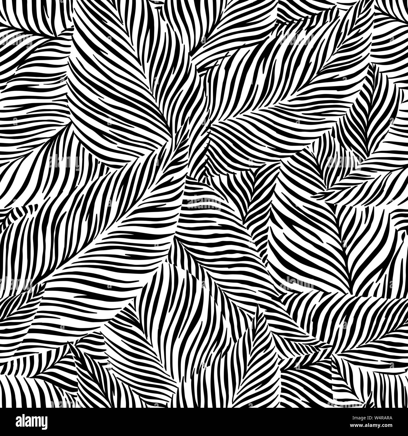 Foglia astratta seamless schema di ripetizione. Illustrazione Vettoriale sfondo. Per la stampa tessile, web, home decor, moda, superficie, graphic design Illustrazione Vettoriale