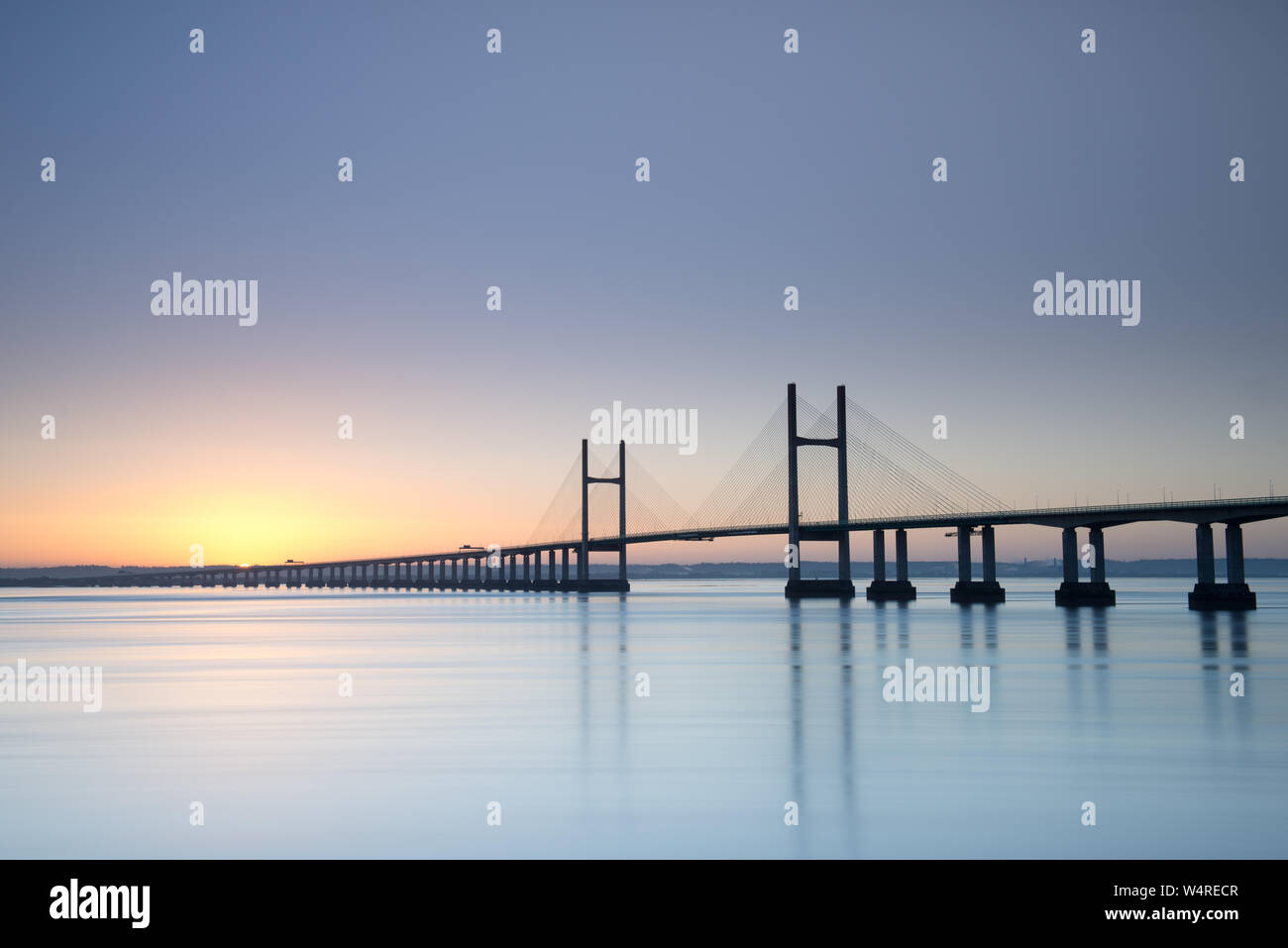 Severn Bridge, seconda Severn attraversando il ponte che collega il Galles e Inghilterra Foto Stock