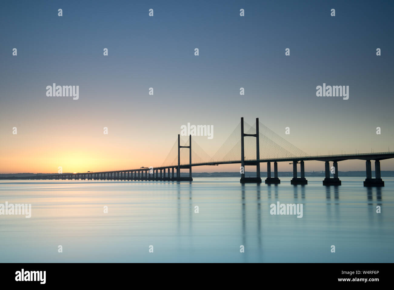 Severn Bridge, seconda Severn attraversando il ponte che collega il Galles e Inghilterra Foto Stock