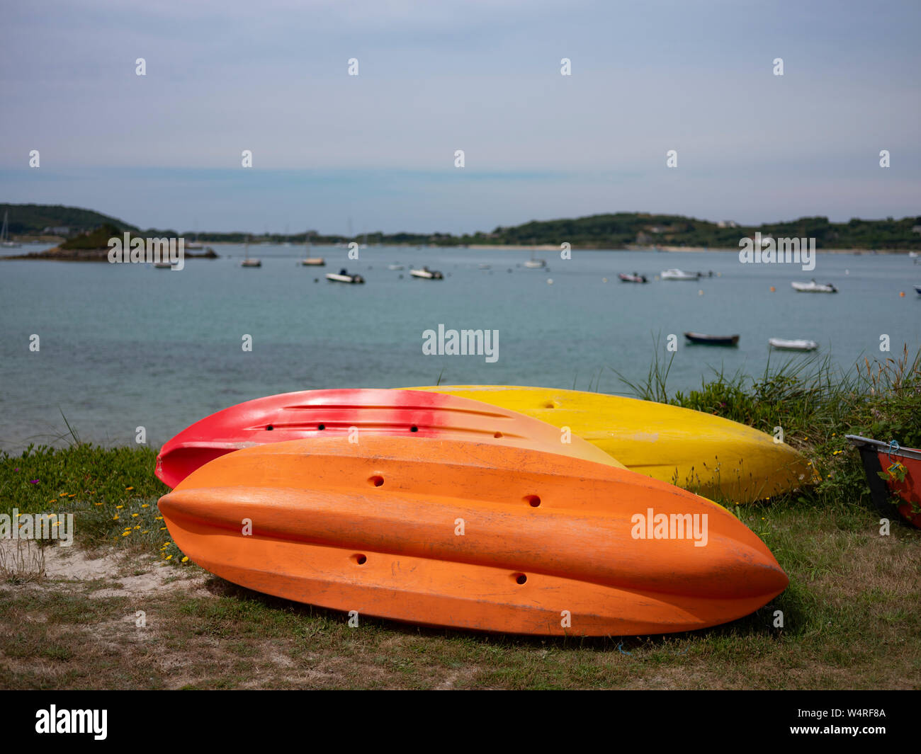 Il Kayak sulle isole Scilly, UK. Foto Stock