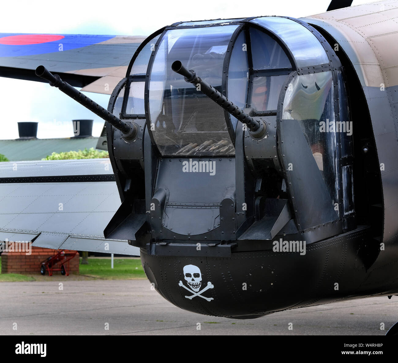 La torretta di Rose era una torretta mitragliatrice adatta alla posizione posteriore di alcuni britannici Avro Lancaster bombardieri pesanti nel 1944-45. Twin 50 pistole di calibro. Foto Stock