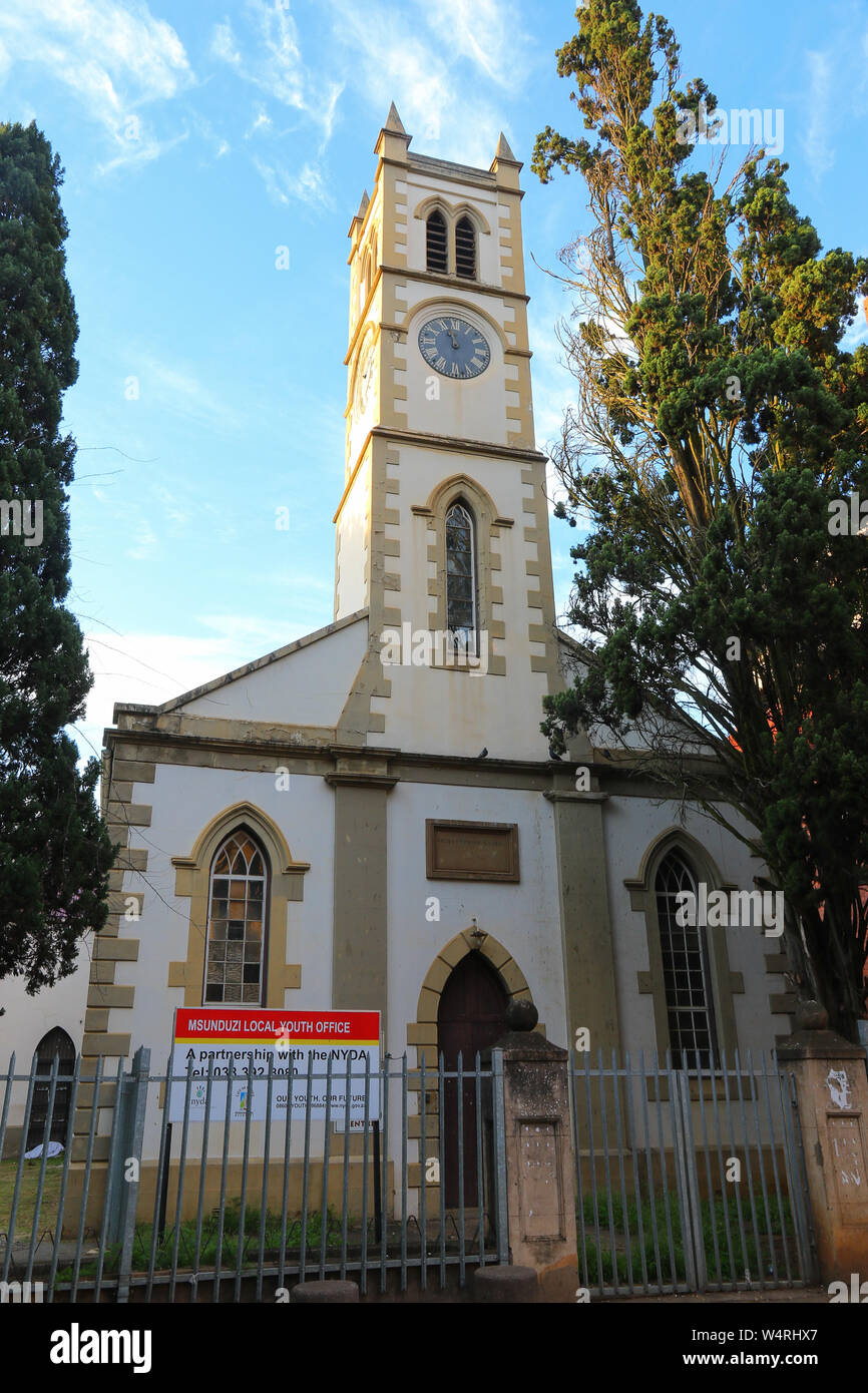 Chiesa presbiteriana di Pietermaritzburg, capitale della regione di KwaZulu-Natal in Sud Africa Foto Stock