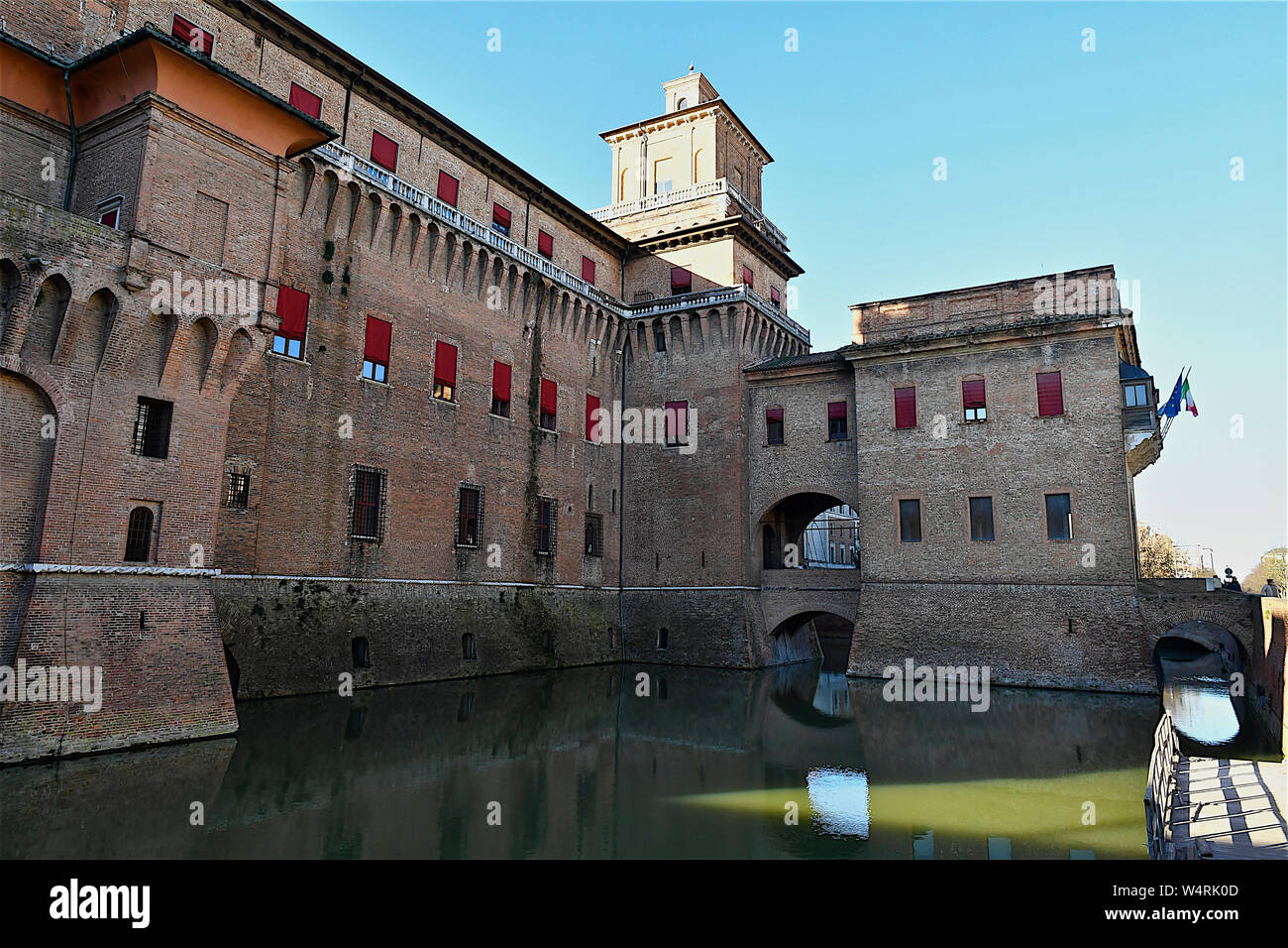 Castello Estense di Ferrara, Emilia Romagna, Italia Foto Stock