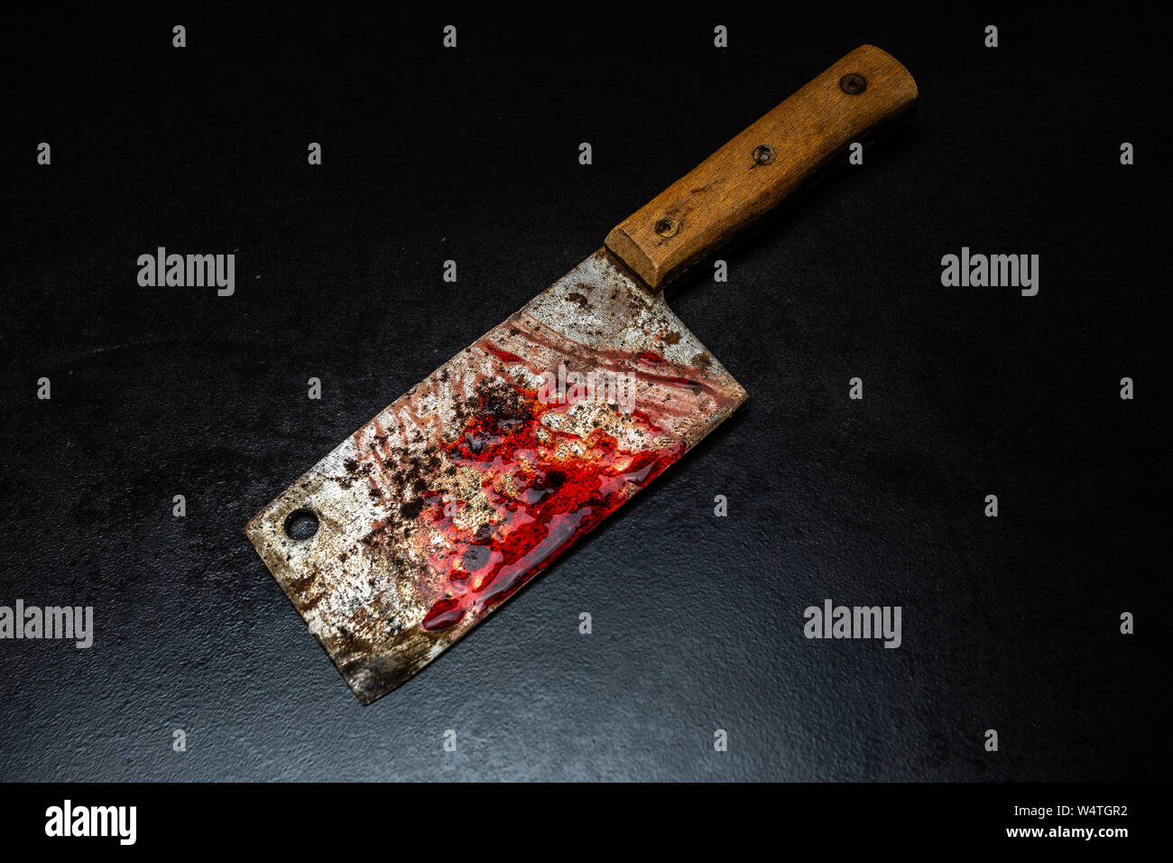 Serial killer strumenti / sanguinosa fresa a base di carne Foto Stock