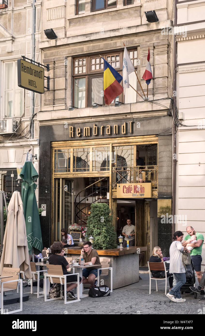 Bucarest, Romania. Il Rembrandt Hotel sulla strada Smârdan nel cuore della città vecchia Foto Stock