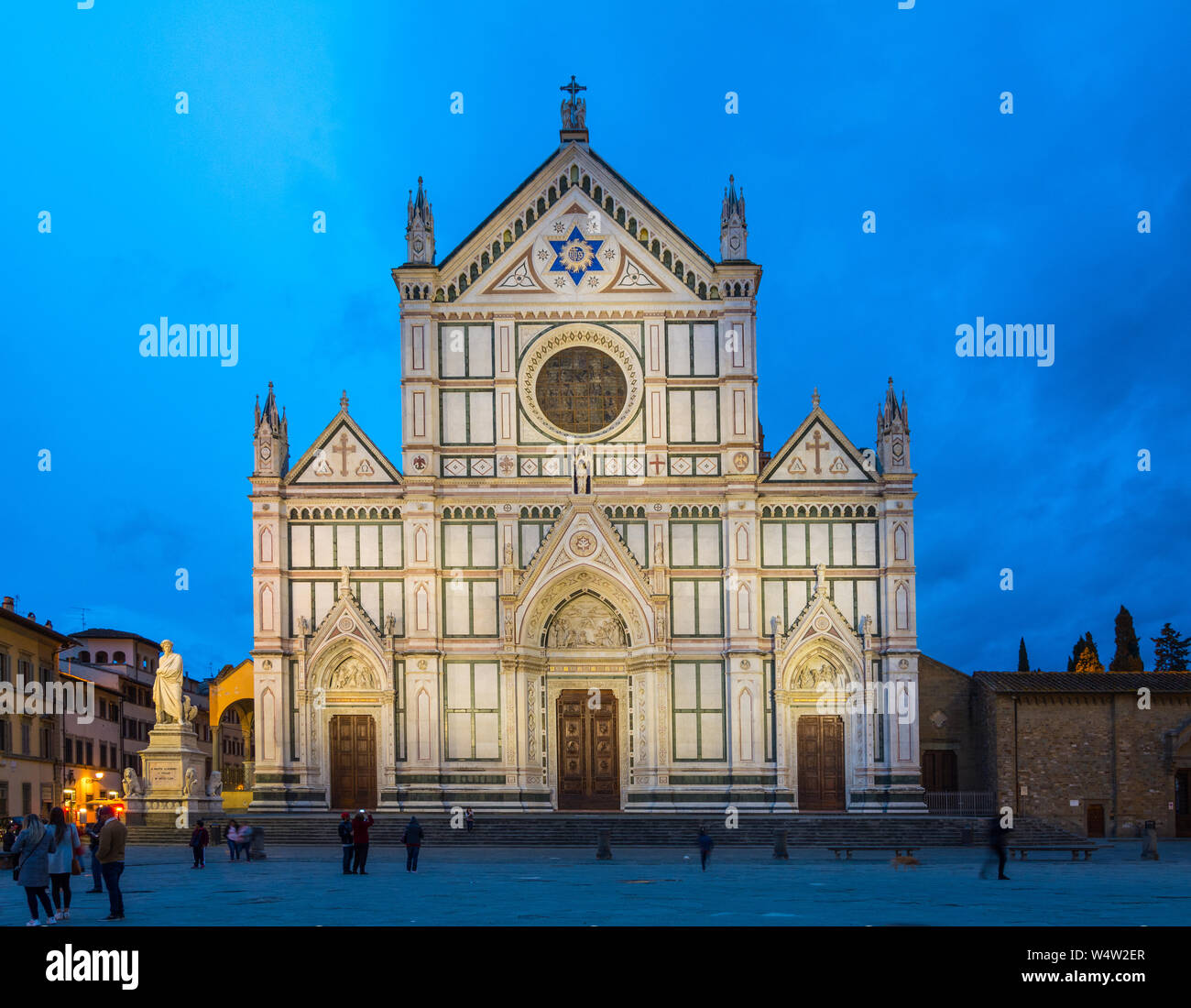 Firenze, Italia - 12 Maggio 2019: Basilica di Santa Croce di Firenze Foto Stock