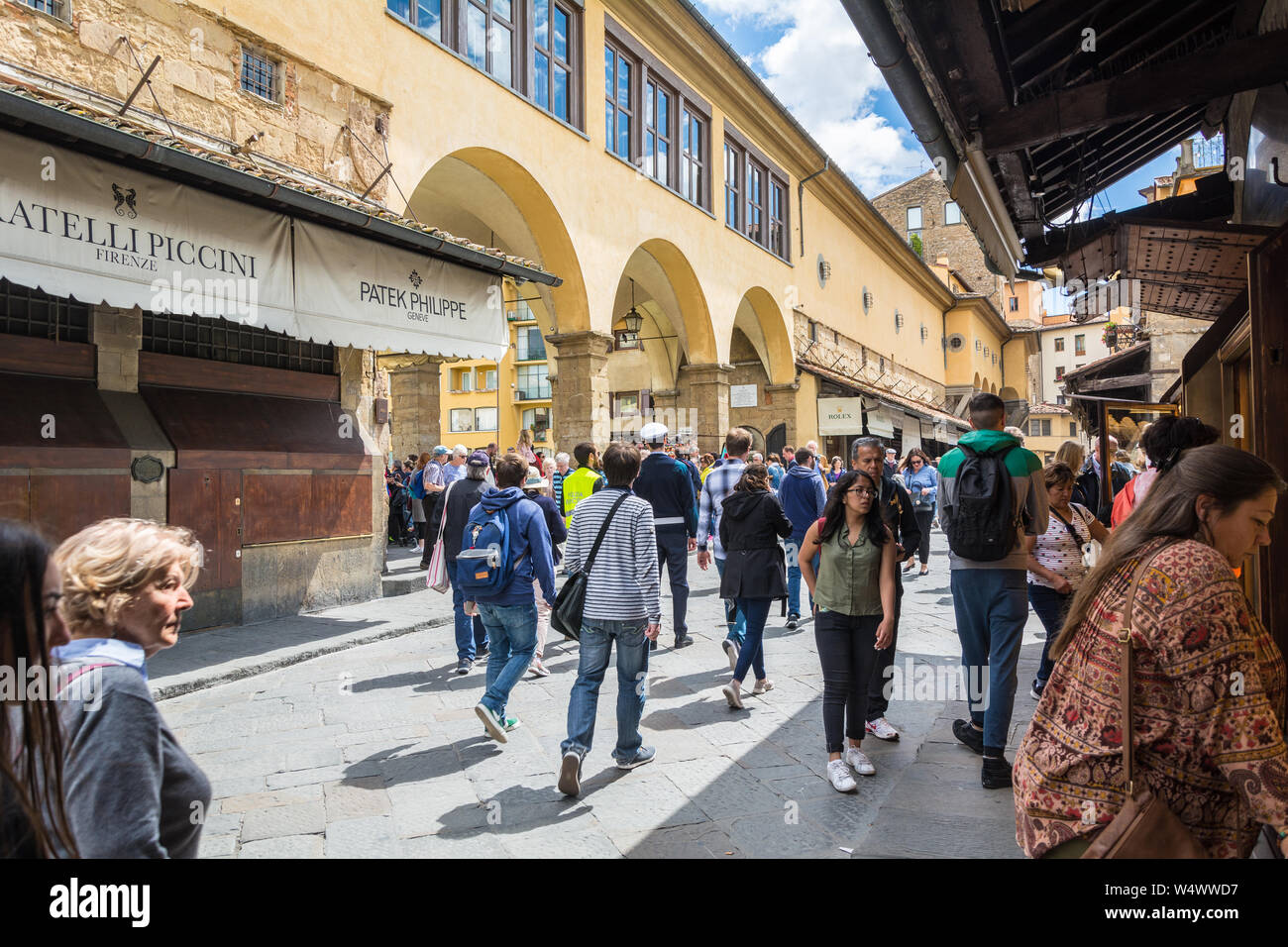 Firenze, Italia - 12 Maggio 2019: Ponte Vecchio Ponte Vecchio a Firenze Foto Stock