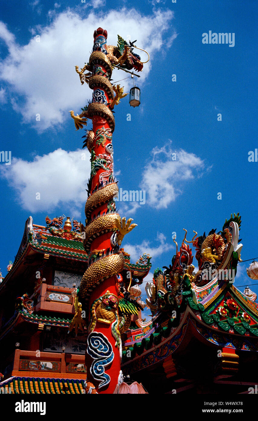 Il Gong cinese Wu Santuario Tempio di Bangkok in Thailandia nel sud-est asiatico in Estremo Oriente. Dea Foto Stock