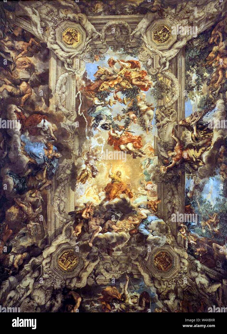 Cortona il Trionfo della Divina Provvidenza 01b. Foto Stock