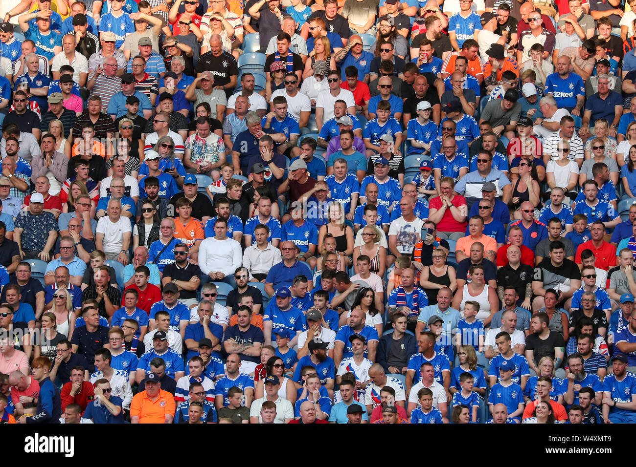 Glasgow, Regno Unito il 25 luglio 2019. Glasgow Rangers giocato contro Progres Niederkorn football club dal Lussemburgo nel secondo round dell'Europa League calcio concorrenza. Credito: Findlay/Alamy Live News Foto Stock