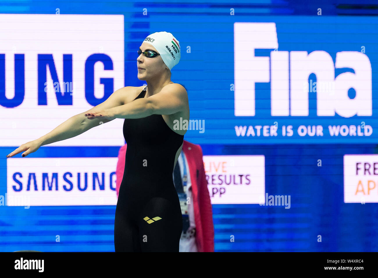 25 luglio 2019 Gwangju, Corea del Sud 18° Campionato Mondiale di Aquatica della FINA 25-07-2019: Zwemmen: WK 2019: Gwangju SZILAGYI Liliana HUN UNGHERIA Gwangju Corea del Sud 25/07/2019 Nuoto femminile 200m Butterfly Final 18° Campionato Mondiale di Aquatica della FINA Centro Acquatico dell'Università di Nambu Foto Stock