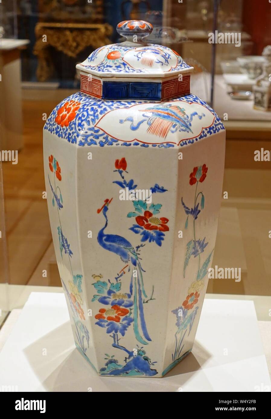 Oggetto jar, Arita ware, Giappone, c. 1670-1690 annuncio, porcellana - Foto Stock