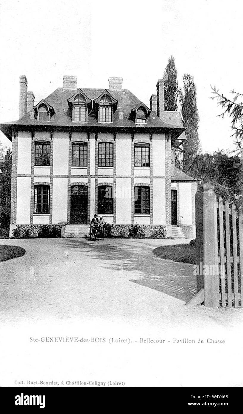 CP Sainte-Geneviève-des-Bois pavillon de chasse de Bellecour. Foto Stock