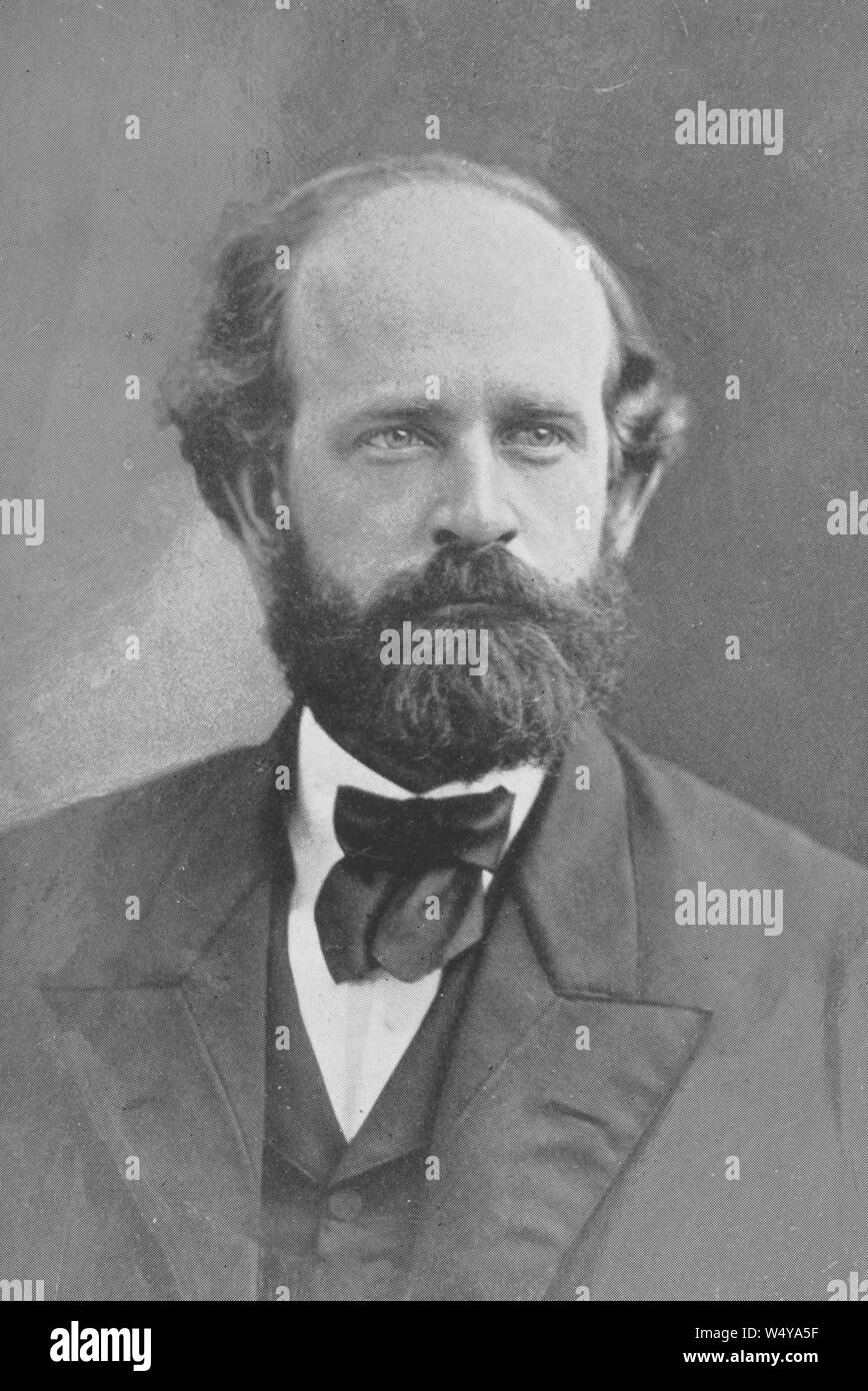 Ritratto fotografia di Henry George, un politico americano economista e giornalista da Philadelphia, Pennsylvania, 1871. () Foto Stock