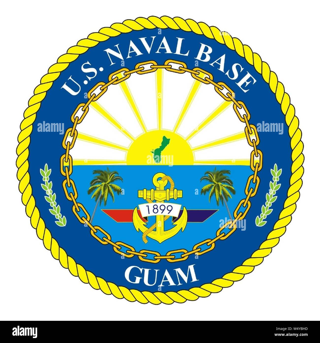 Cresta della Base Navale di Gua. Foto Stock