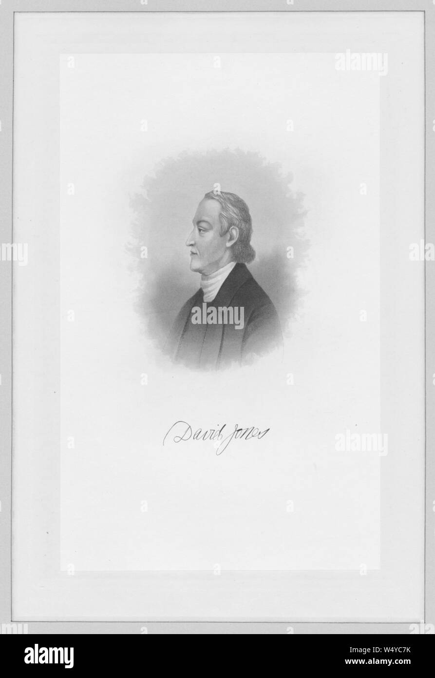 Incisi ritratto di David Jones, un linguista gallese da Penrhiw, Neuaddlwyd, Cardiganshire, 1800. () Foto Stock