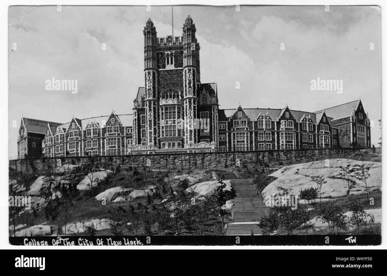 Cartolina illustrata del collegio della città di New York in New York City, 1910. Dalla Biblioteca Pubblica di New York. () Foto Stock