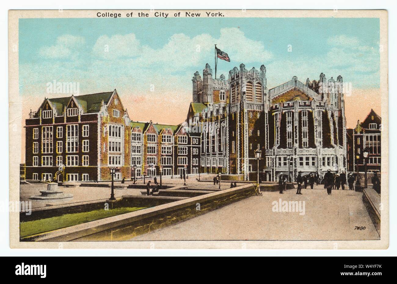 Cartolina illustrata del collegio della città di New York in New York City, fotografata da H. Finkelstein e figlio, pubblicato dalla American Art Publishing Co, 1920. Dalla Biblioteca Pubblica di New York. () Foto Stock