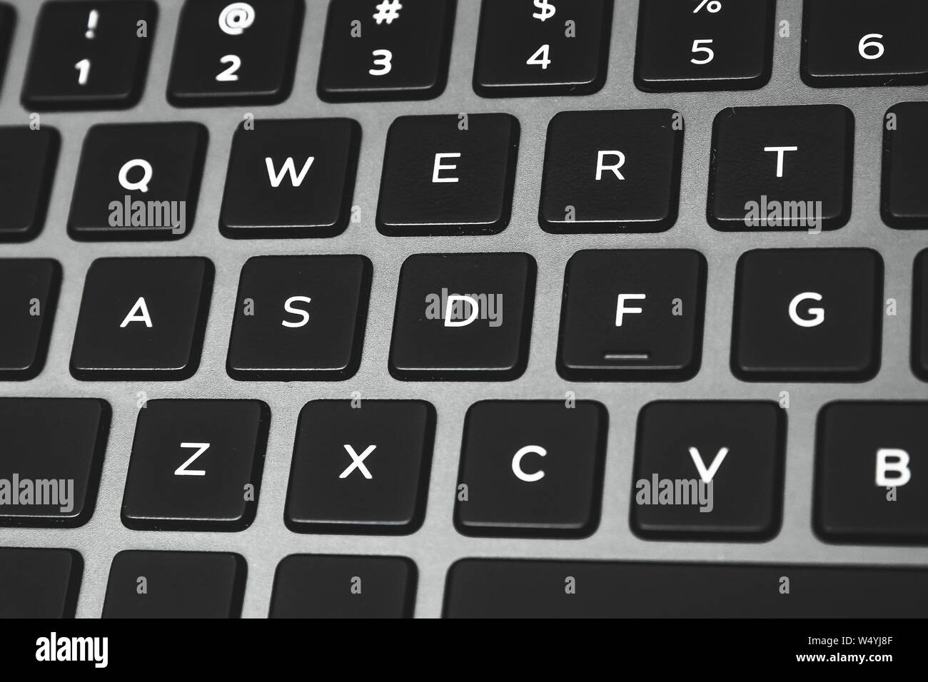 Tastiera. Primo piano lettere della tastiera sul computer. Foto Stock