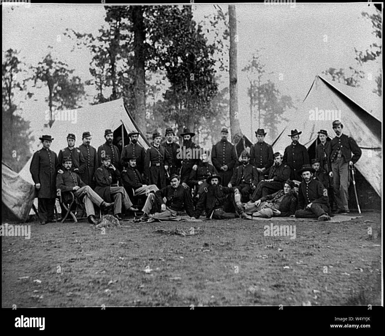 Culpeper, Va. ufficiali dell'ottantesimo New York fanteria, Provost Guard Foto Stock