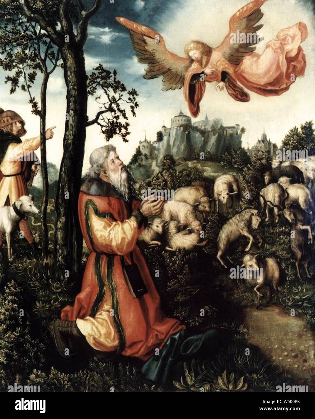 Lucas Cranach d. Ä. - L'Annunciazione di Joachim - Foto Stock