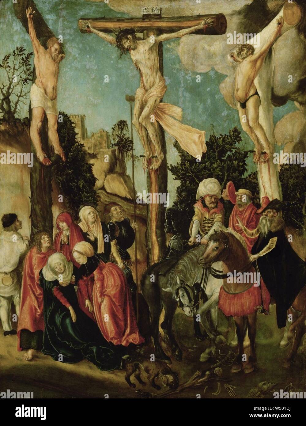 Lucas Cranach d.Ä. - Kreuzigung Christi Foto Stock