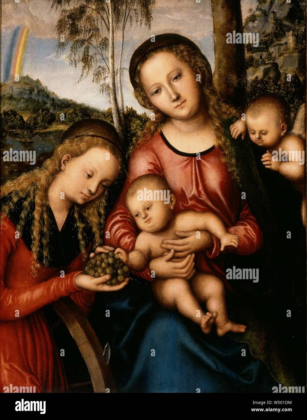 Lucas Cranach d.Ä. - Madonna mit dem Kinde und der heiligen Katharina ( Foto Stock