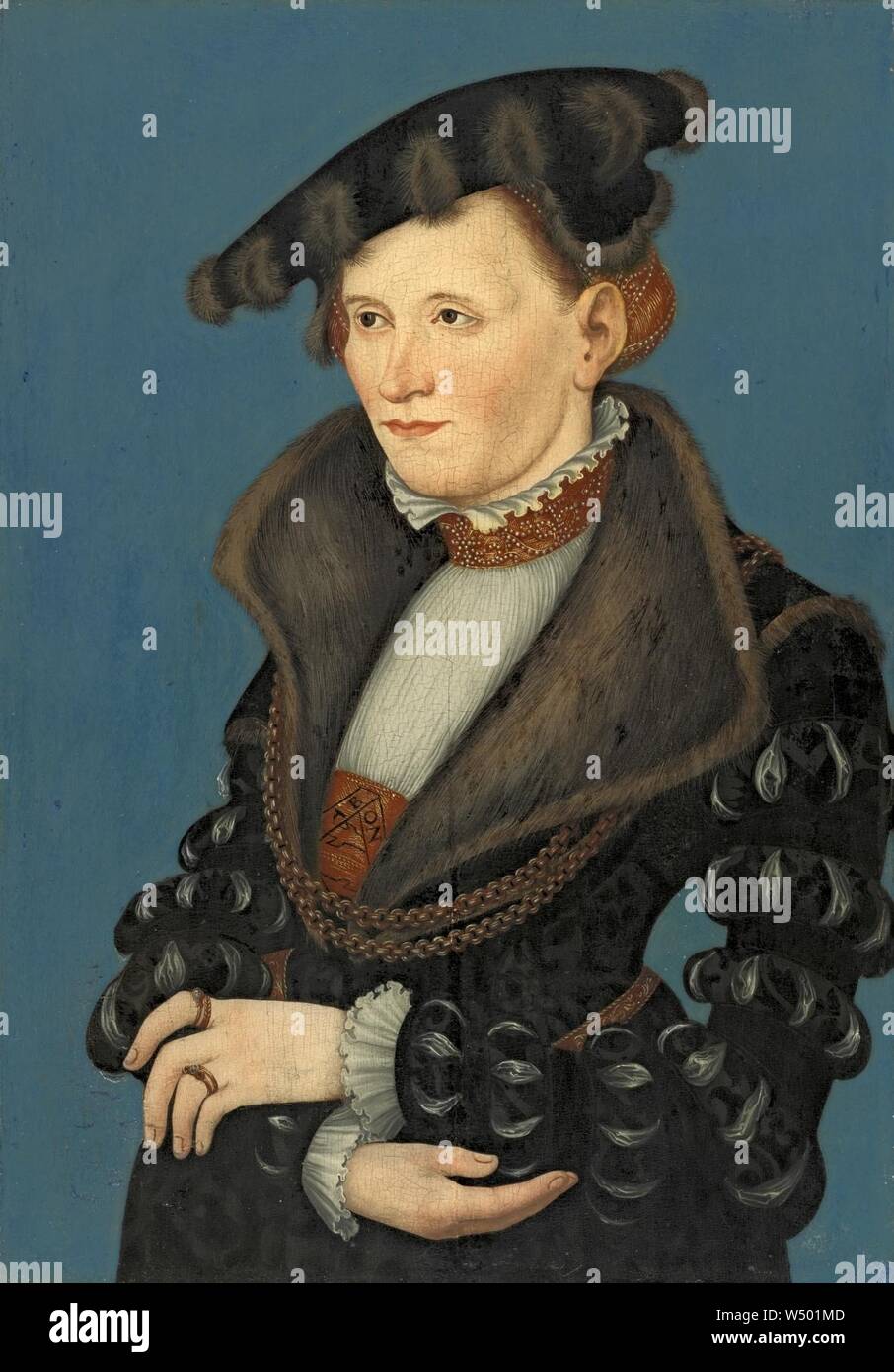 Lucas Cranach d.J. - Porträt einer Frau. Foto Stock