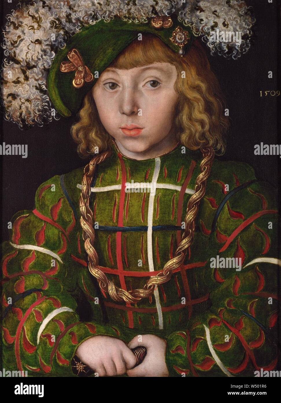 Lucas Cranach il Vecchio - Ritratto di Johann Friedrich il magnanimo. Foto Stock