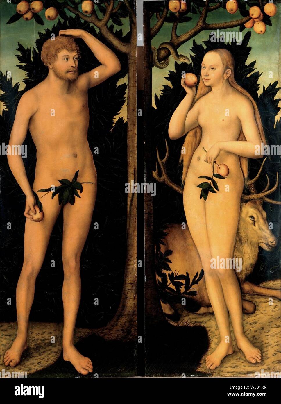 Lucas Cranach il giovane - Adamo ed Eva - Foto Stock
