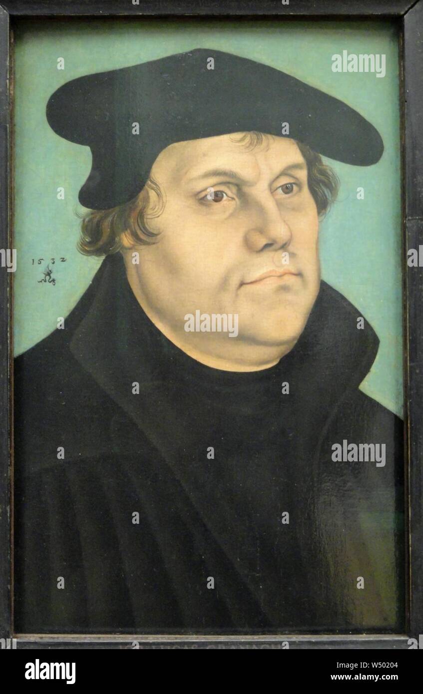 Martin Lutero da Lucas Cranach il Vecchio Foto Stock
