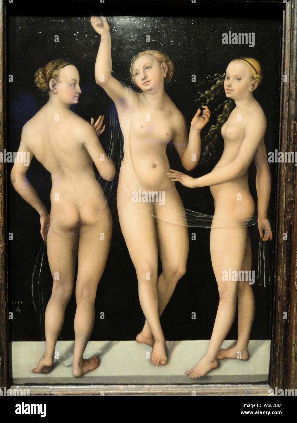 Tre Grazie, Lucas Cranach il Vecchio, 1535 - Foto Stock