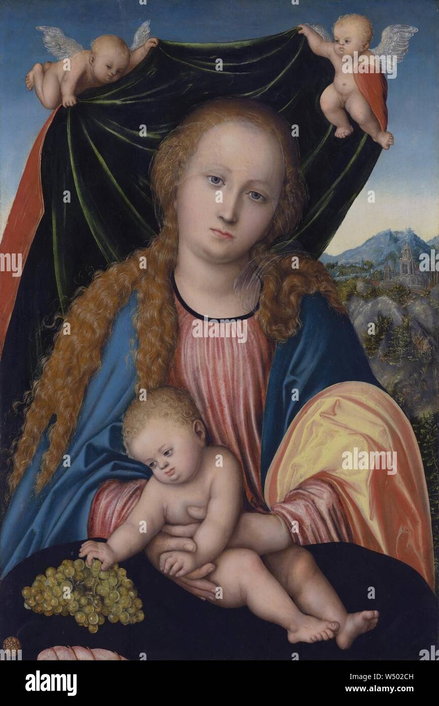 Madonna e Bambino, da Lucas Cranach (I). Foto Stock
