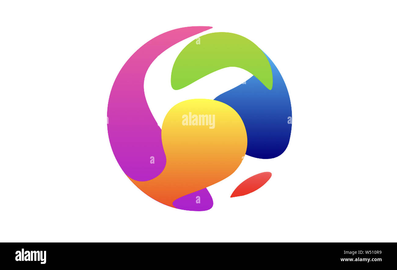 Logo design forma icona arte Foto Stock