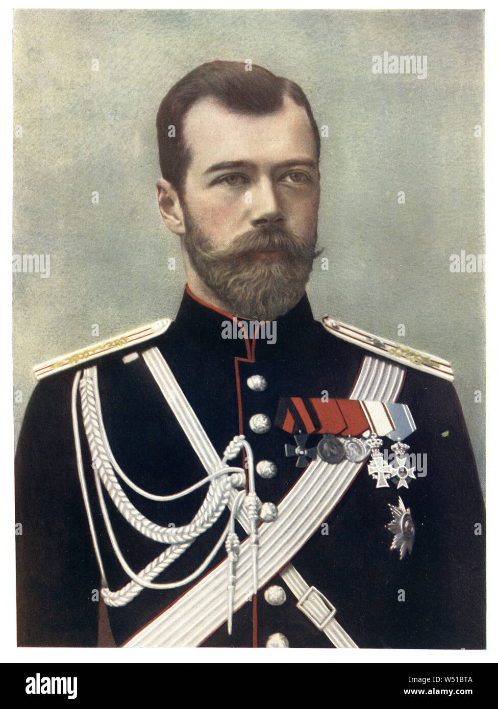 Nicholas II o Nikolai II, fu l'ultimo imperatore di Russia, praticati a partire dal 1 Novembre 1894 fino alla sua abdicazione forzata in 15 marzo 1917. Foto Stock