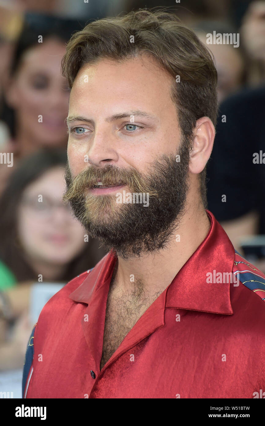 L'Italia, Giffoni Valle Piana, 25 luglio, 2019 : Alessandro Borghi assiste il photocall al Giffoni Film Festival Foto © Fabio Mazzarella/Sintesi/al Foto Stock
