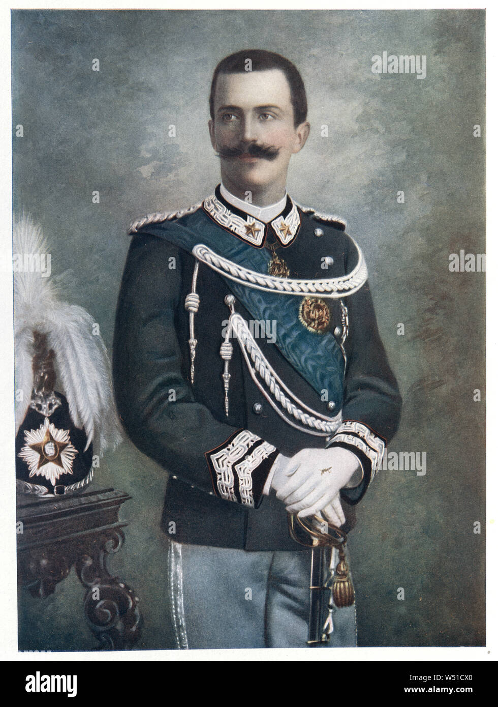 Victor Emmanuel III fu il re d Italia dal 29 luglio 1900 fino alla sua abdicazione il 9 maggio 1946. Foto Stock