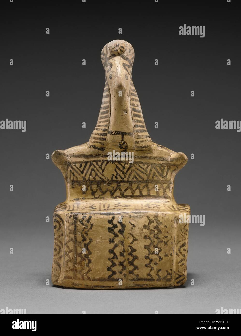 Statuetta di una dea della fertilità, sconosciuto, Beozia, Grecia, 600 - 575 A.C., terracotta, 17 cm (6 11/16 in Foto Stock