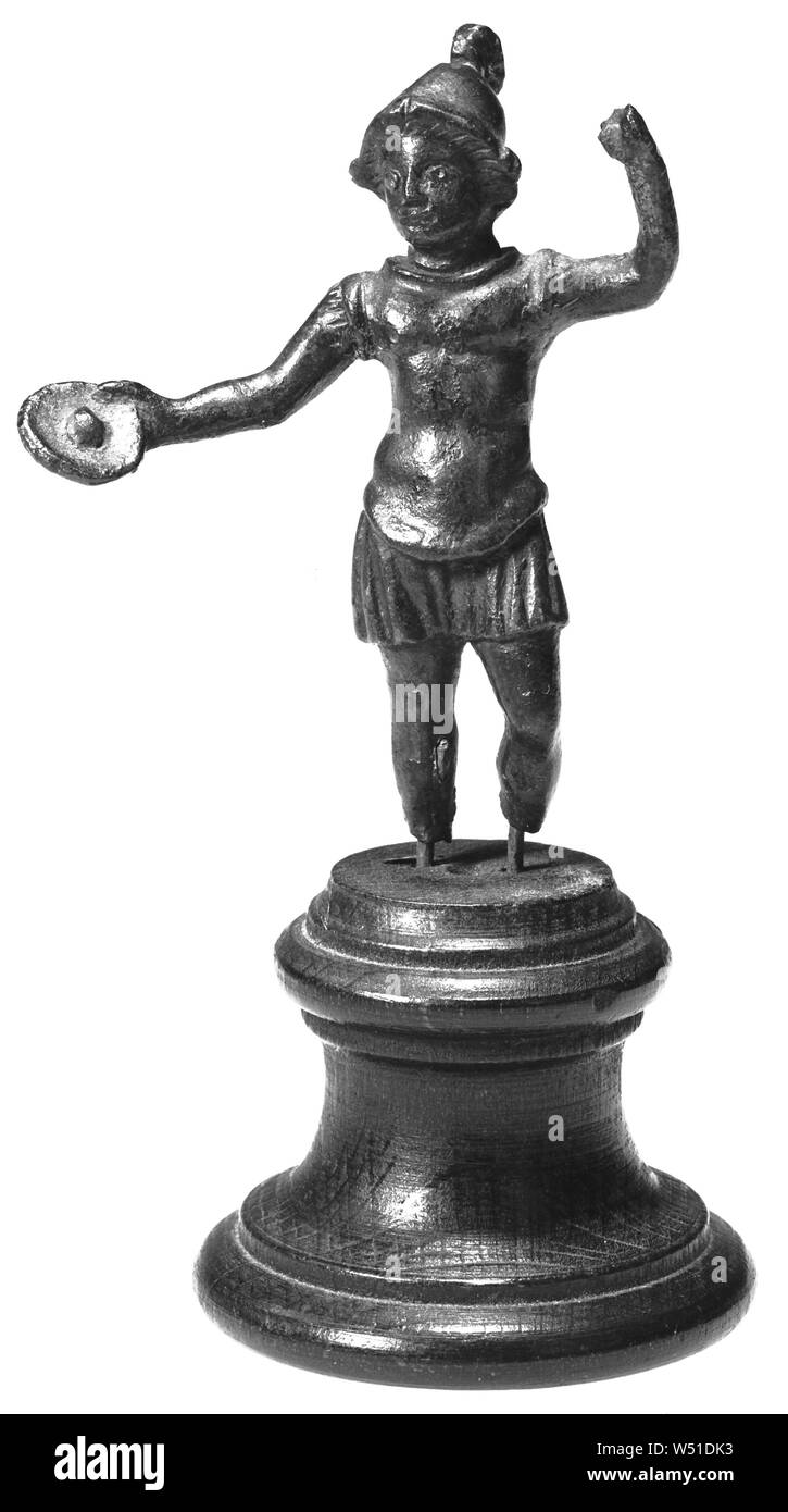 Statuetta di un guerriero, sconosciuto, l'Italia, 1° secolo, bronzo, 6,6 cm (2 5/8 Foto Stock
