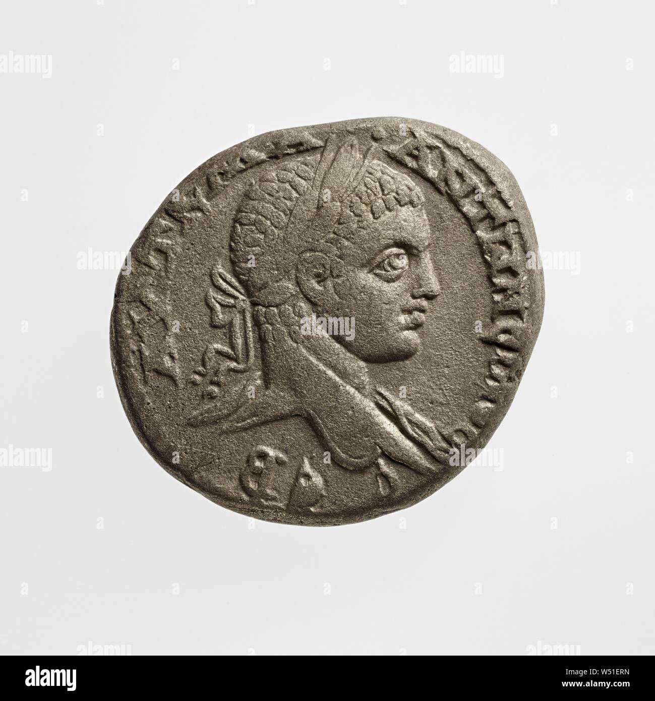 Tetradrachm di Macrinus, sconosciuto, Berytus, Siria, 1° - 3° secolo, miliardo Foto Stock