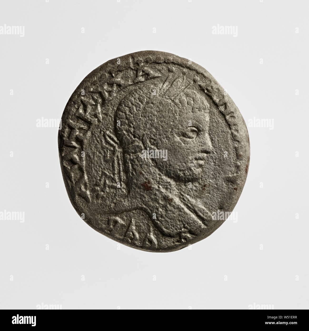 Tetradrachm di Macrinus, sconosciuto, Berytus, 1° - 3° secolo, miliardo Foto Stock