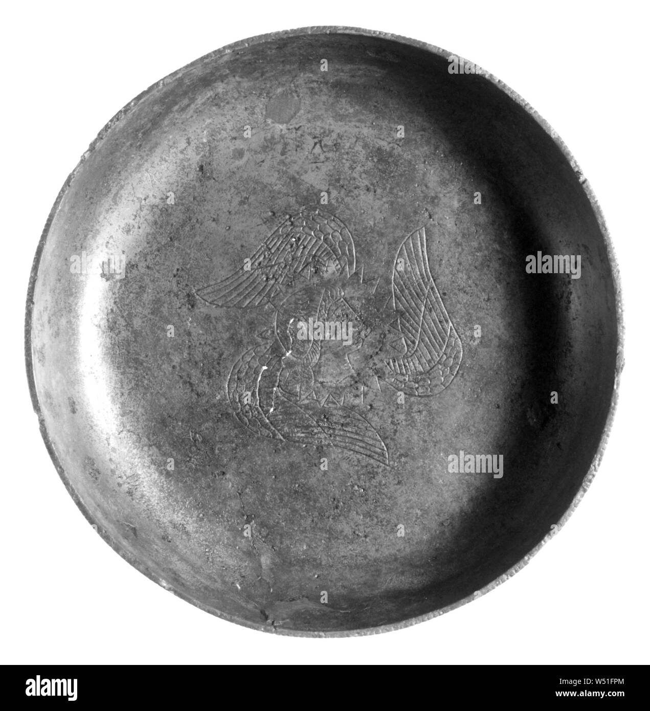 Ciotola, sconosciuto, Etruria, 475 - 450 A.C., bronzo, 18,5 cm (7 5/16" Foto Stock