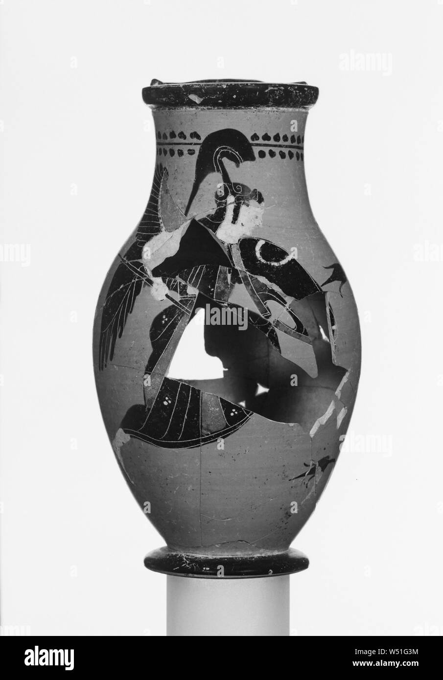 Attico Black-Figure Olpe, sconosciuto, Atene, Grecia, circa 500 a.C., Terracotta Foto Stock