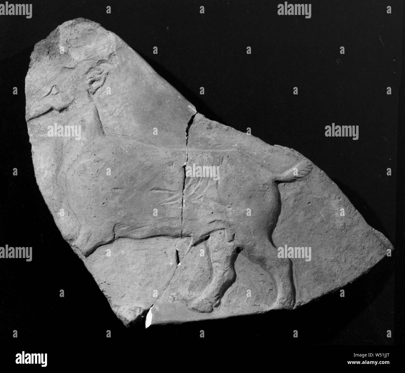 Un frammento del corpo di un rilievo Pithos, sconosciuto, Creta, Grecia, VII secolo a.c., terracotta, 37 cm (14 9/16 in Foto Stock