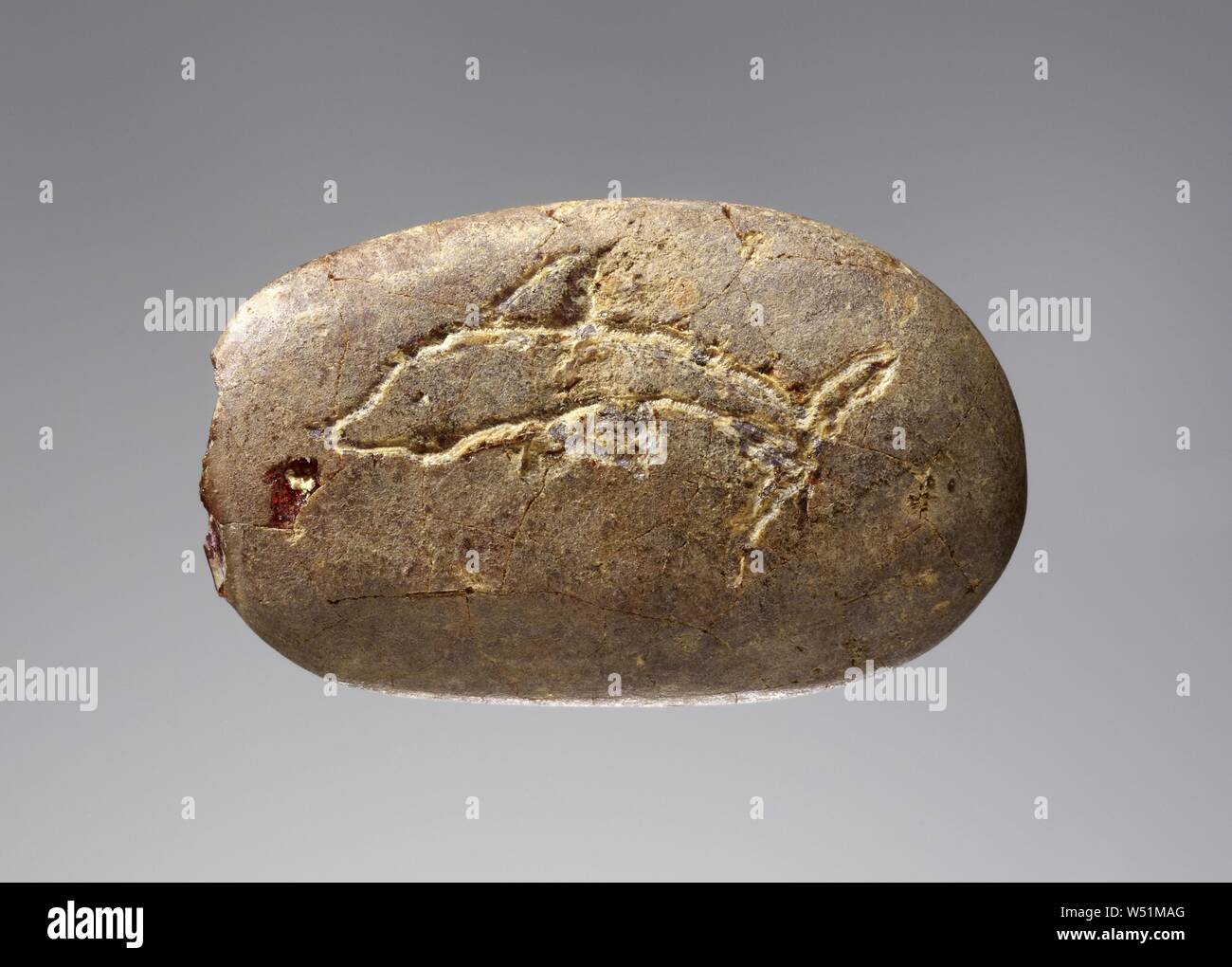 Frammento di ornamento, sconosciuto, Italia, del V secolo A.C., ambra Foto Stock