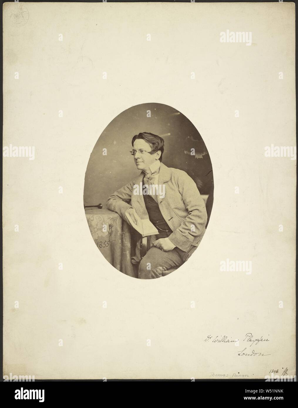 Il dottor William Playfair, Londra, il dott. John Adamson (scozzese, 1810 - 1870), Scozia, 1855-1856, albume silver stampa, 18,6 × 13,7 cm (7 5/16 x 5 3/8 in Foto Stock