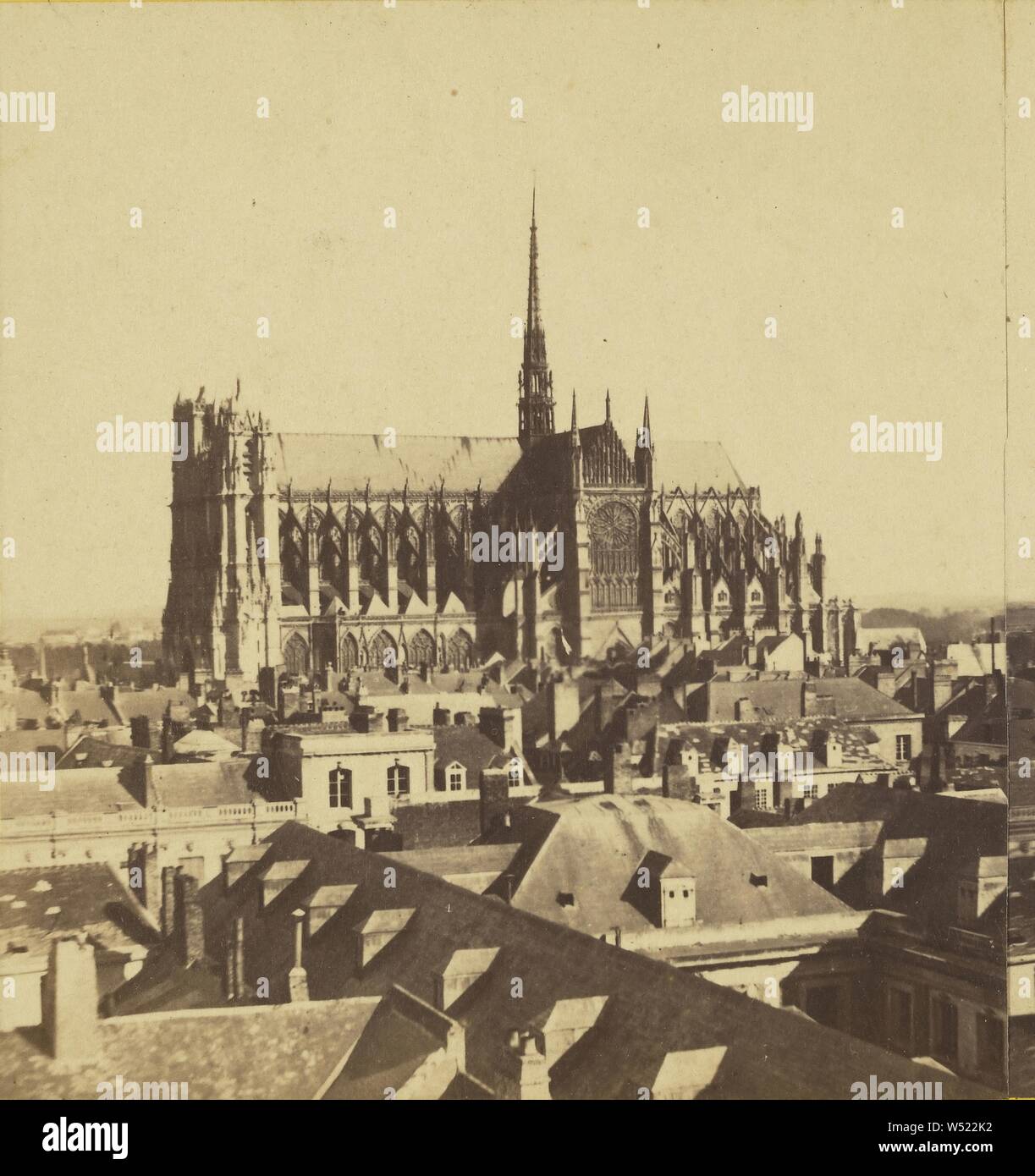 La cattedrale di Amiens, Beaudoin (francese, attivo 1860s), aprile 1865, albume silver stampa Foto Stock