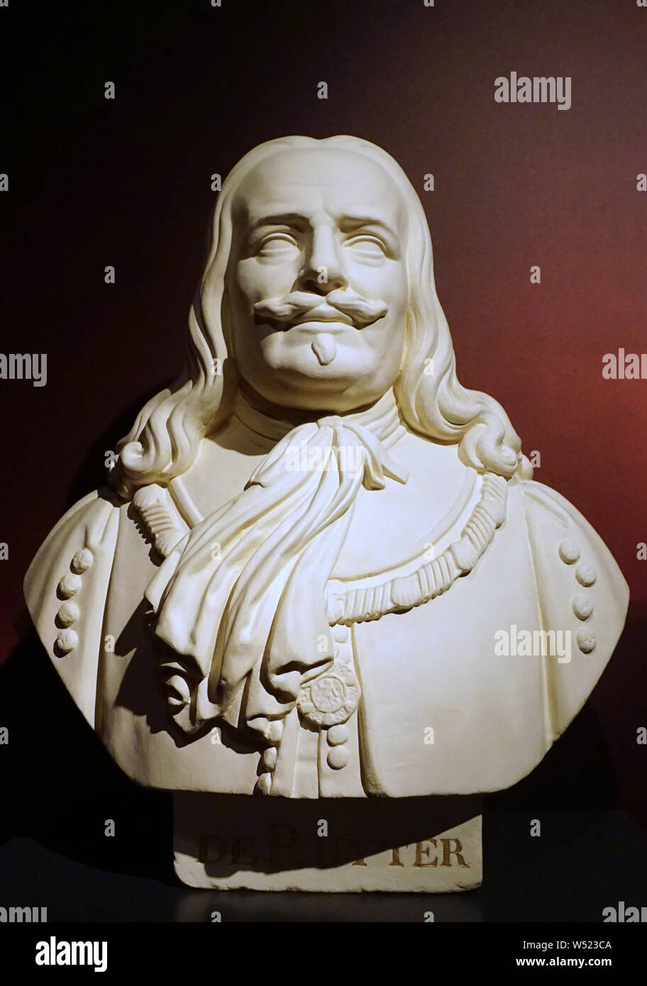 Busto di Michiel Adriaenszoon de Ruyter 24 Marzo 1607 - 29 aprile 1676 era un ammiraglio olandese.Grande navale olandese hero. Foto Stock