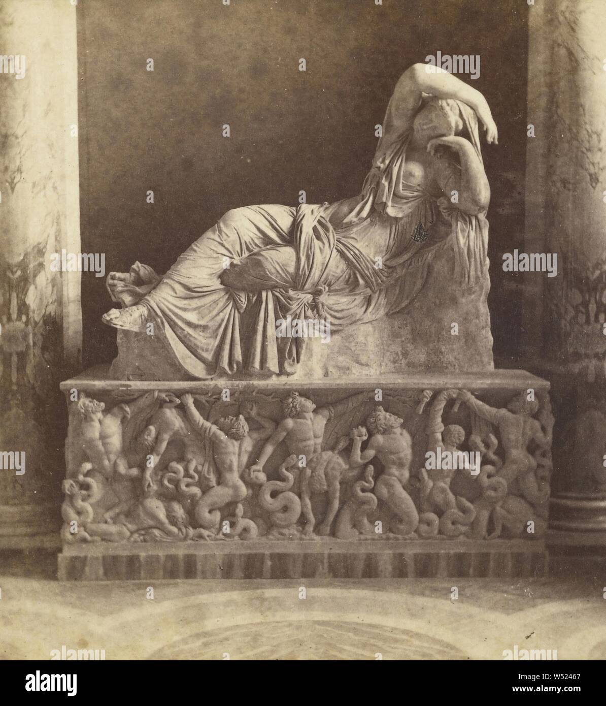Arianna Vaticano, Roma, Edmondo Behles (italiano, nato in Germania, 1841 - 1921), circa 1865-1875, albume silver stampa Foto Stock