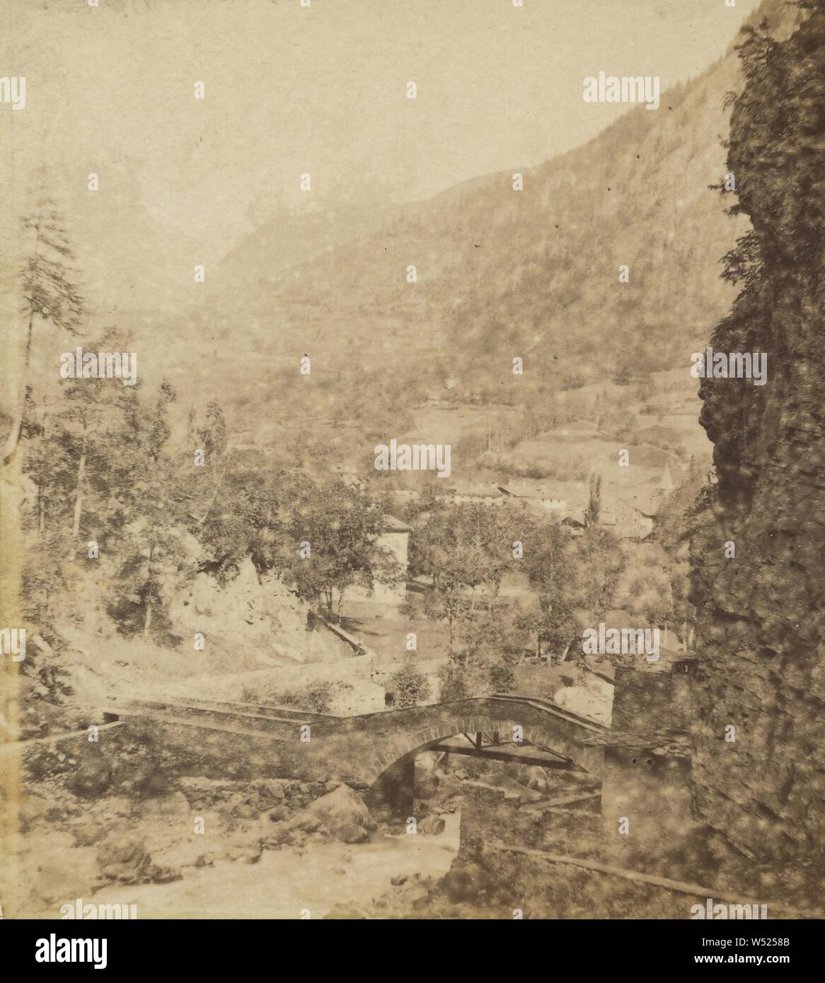 Pre St-Didier. Vallee de Courmayeur., Adolphe Braun (francese, 1812 - 1877), 1865-1875, albume silver stampa Foto Stock